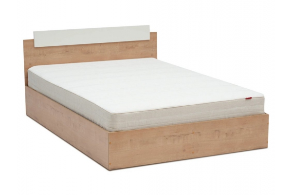 Кровать Эко 1400 вотан/белый гладкий