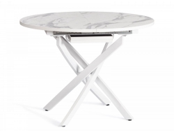 Стол Manzana 1000 Мрамор светлый
