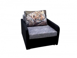 Кресло кровать Канзасик с подлокотниками леопард