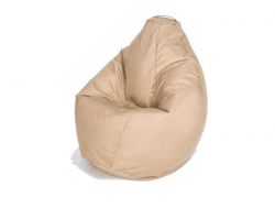 Кресло-мешок Груша средняя Рогожка Песочный