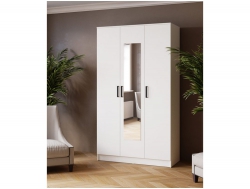 Шкаф комбинированный Ларс 1200 с зеркалом белый