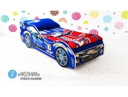Кровать детская машина Молния