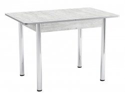 Стол раздвижной Прямоугольный ЛДСП Хром молокай серый
