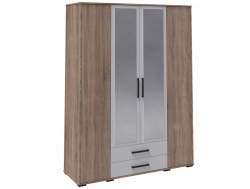 Шкаф четырехдверный Соната дуб сонома/белый